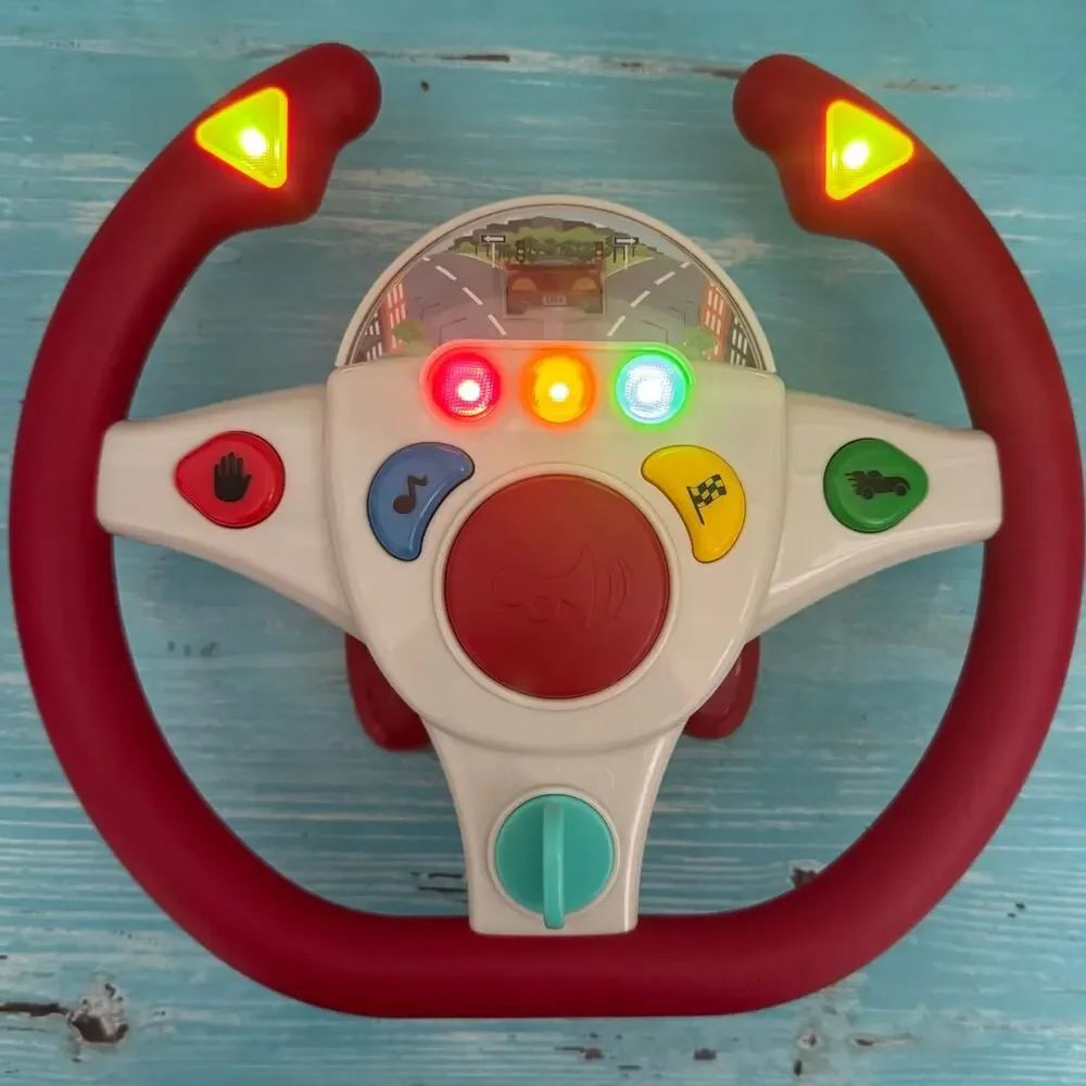 Battat Geared to Steer Toy Steering Wheel All Red Handle Edition Works Perfectly